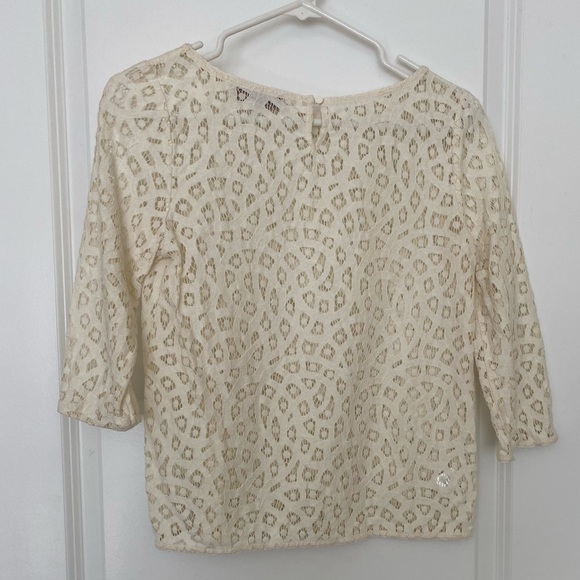 Loft Women’s XS Off White Lace Blouse - Picture 3 of 3